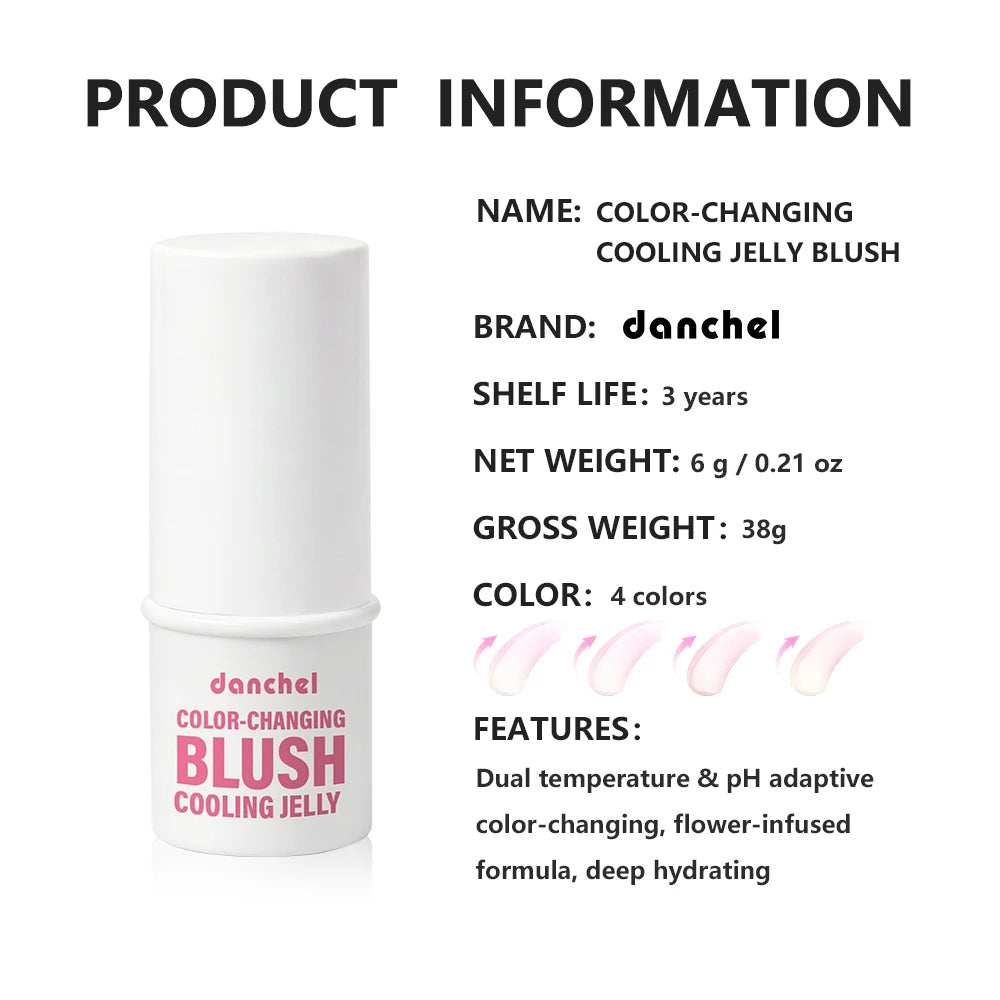 pH Adaptive Color Changing Jelly Blush for Lips Cheeks and Eyes - 17