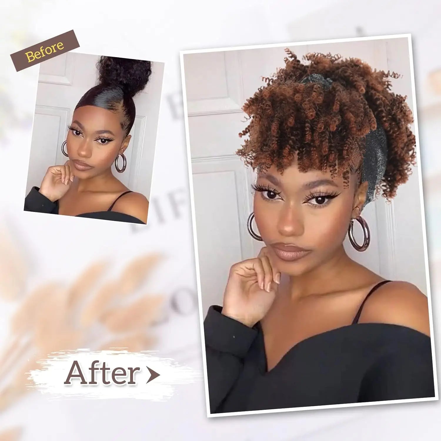 Short Kinky Curly Headband Wig for Easy Daily Styling - 5