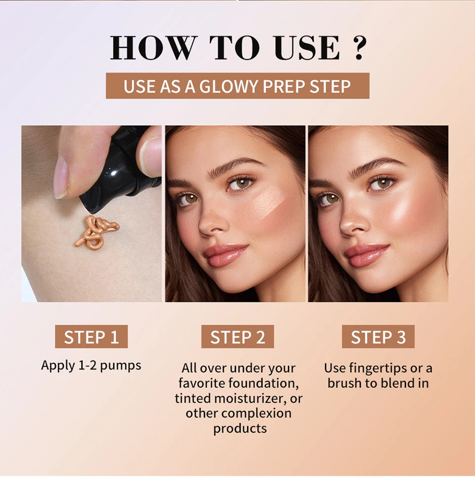 Luminous Water-Based Gel Highlighter for Radiant Dewy Skin - 13