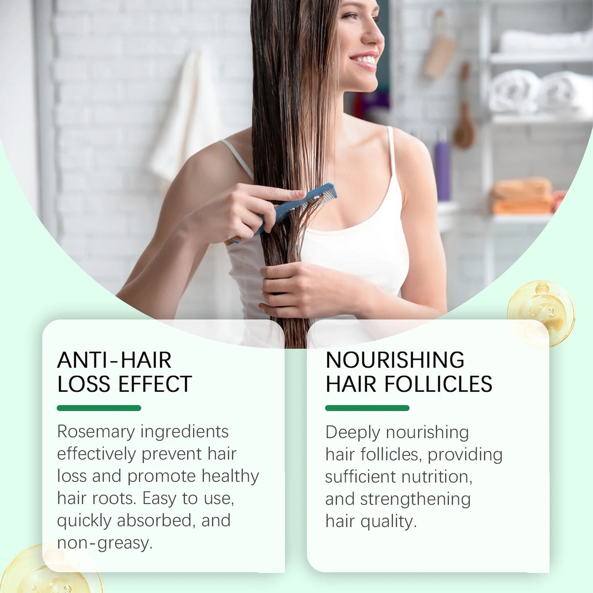 Rosemary Hair Growth Oil for Scalp Treatment and Thickening