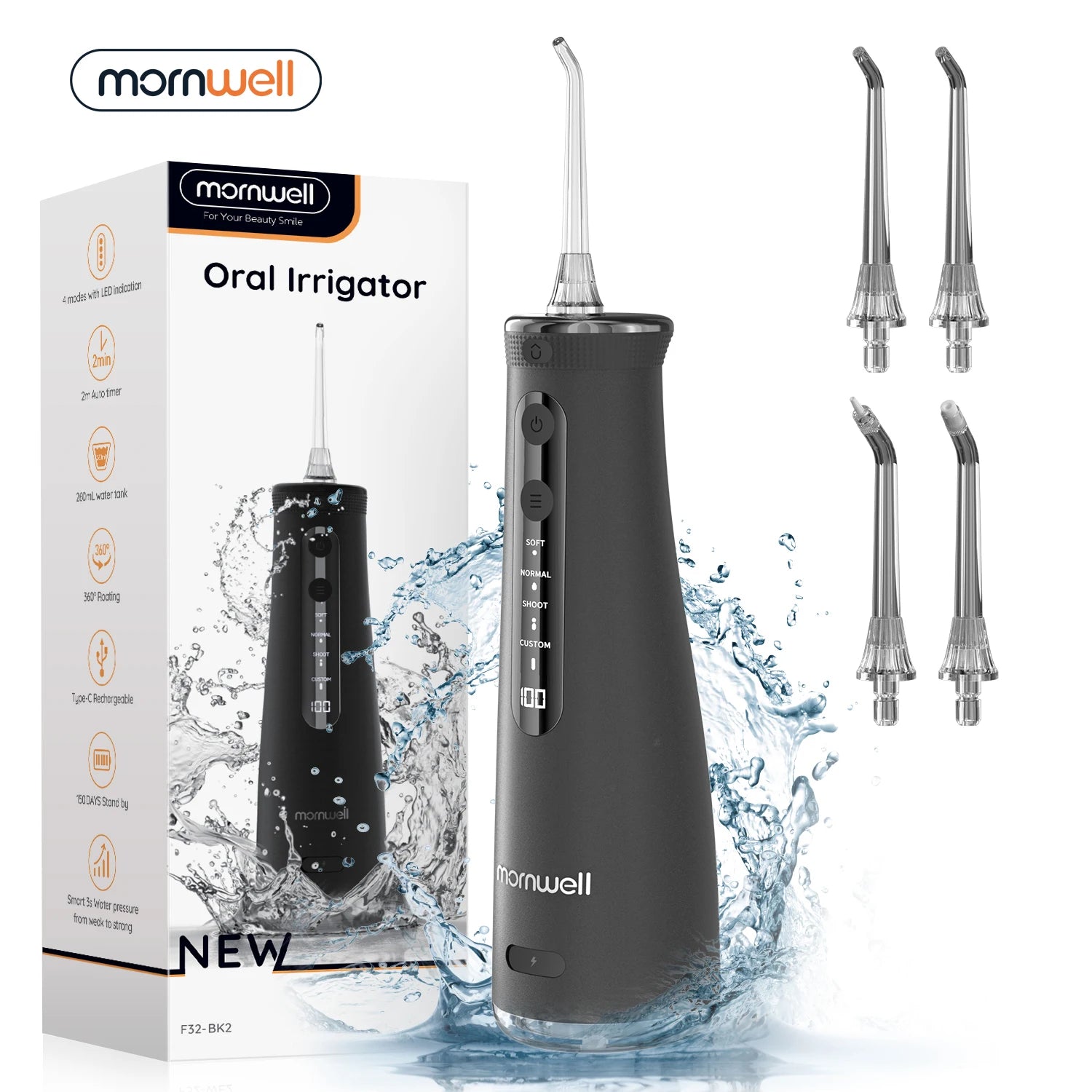 Portable Cordless Water Flosser for Deep Teeth Cleaning and Gum Care - 1