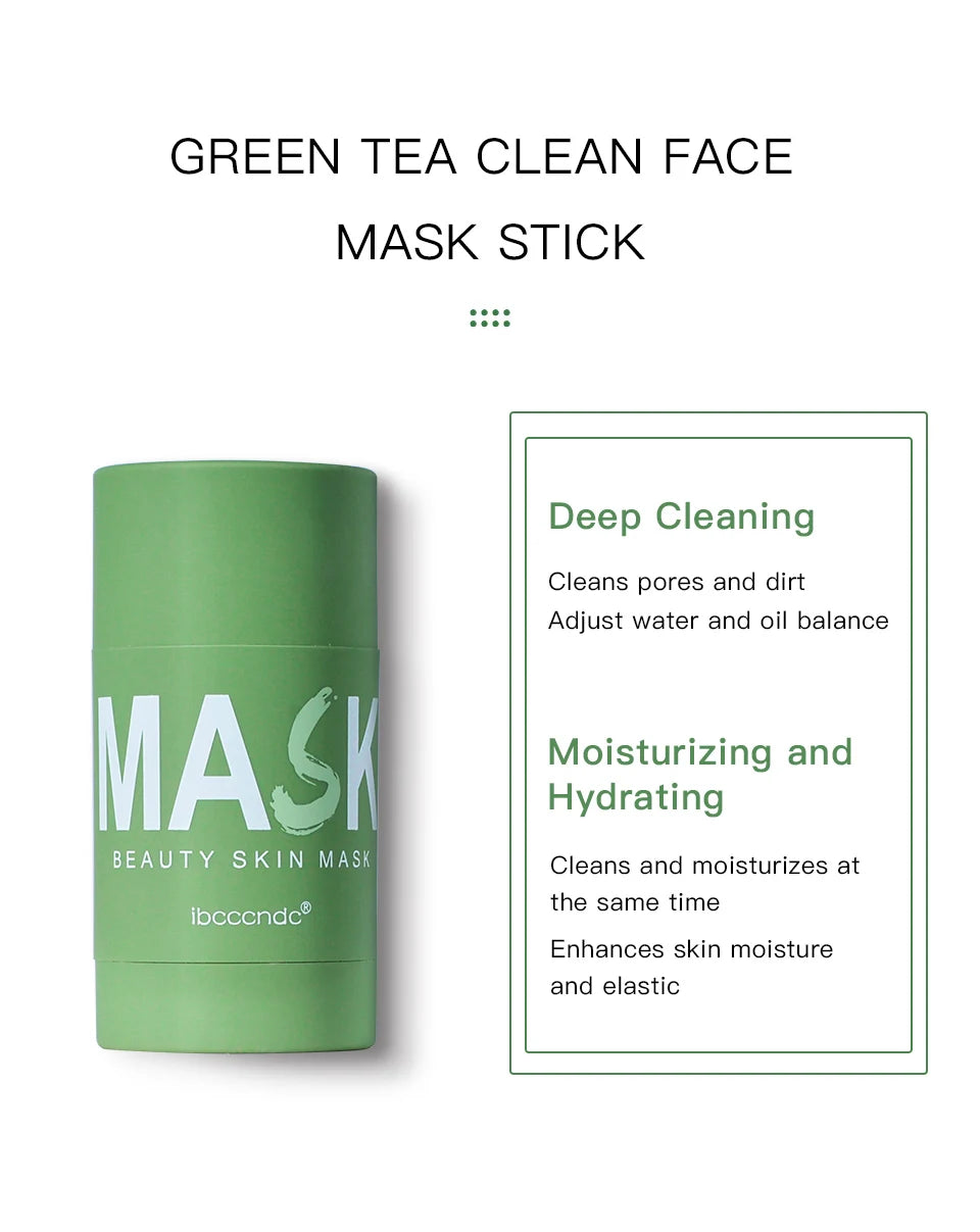 Green Tea Deep Cleansing Clay Face Mask Stick for Blackhead Removal - 11