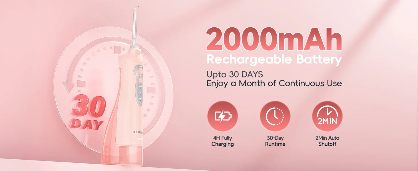 Rechargeable Portable Oral Irrigator Water Flosser for Deep Teeth Cleaning - 12