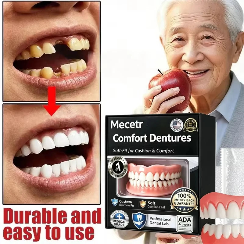 Adjustable Comfort Denture Set for Natural Looking Smile and Support - 2
