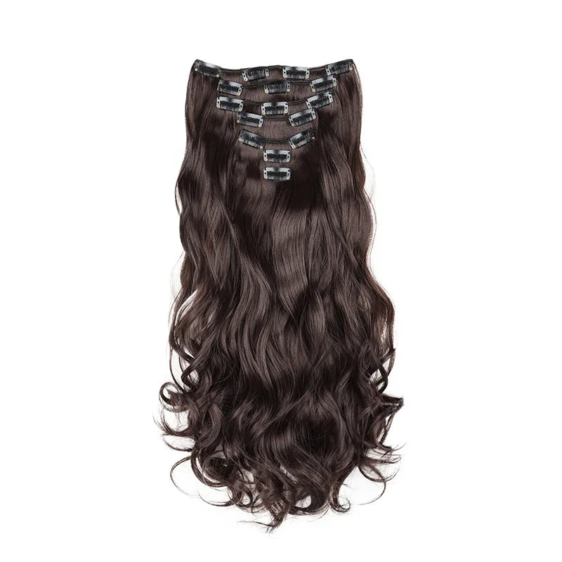 18-Inch Wavy Clip-In Hair Extensions for Voluminous Styles