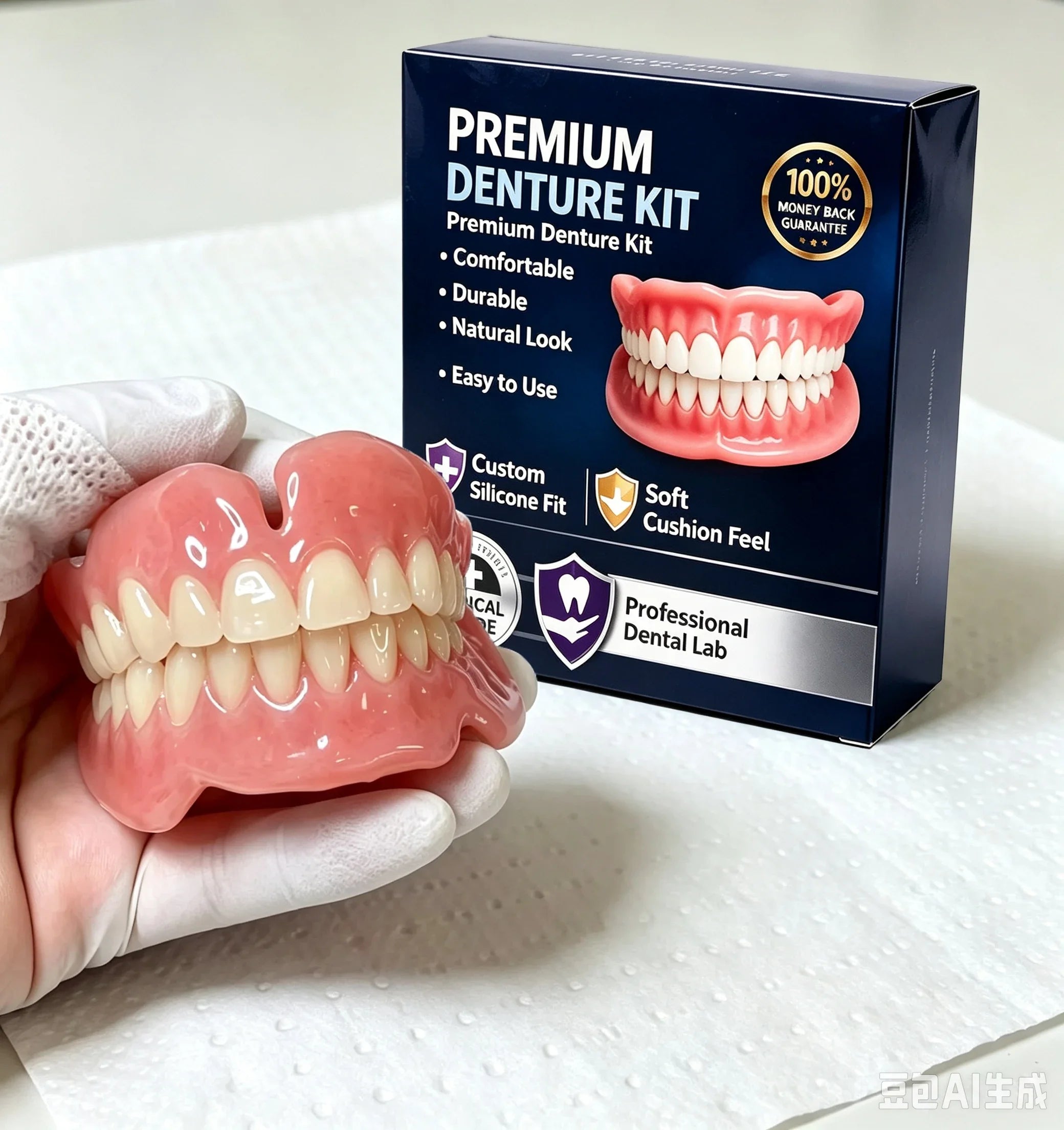 Temporary Silicone Cosmetic Teeth Kit for Natural Smile - 8