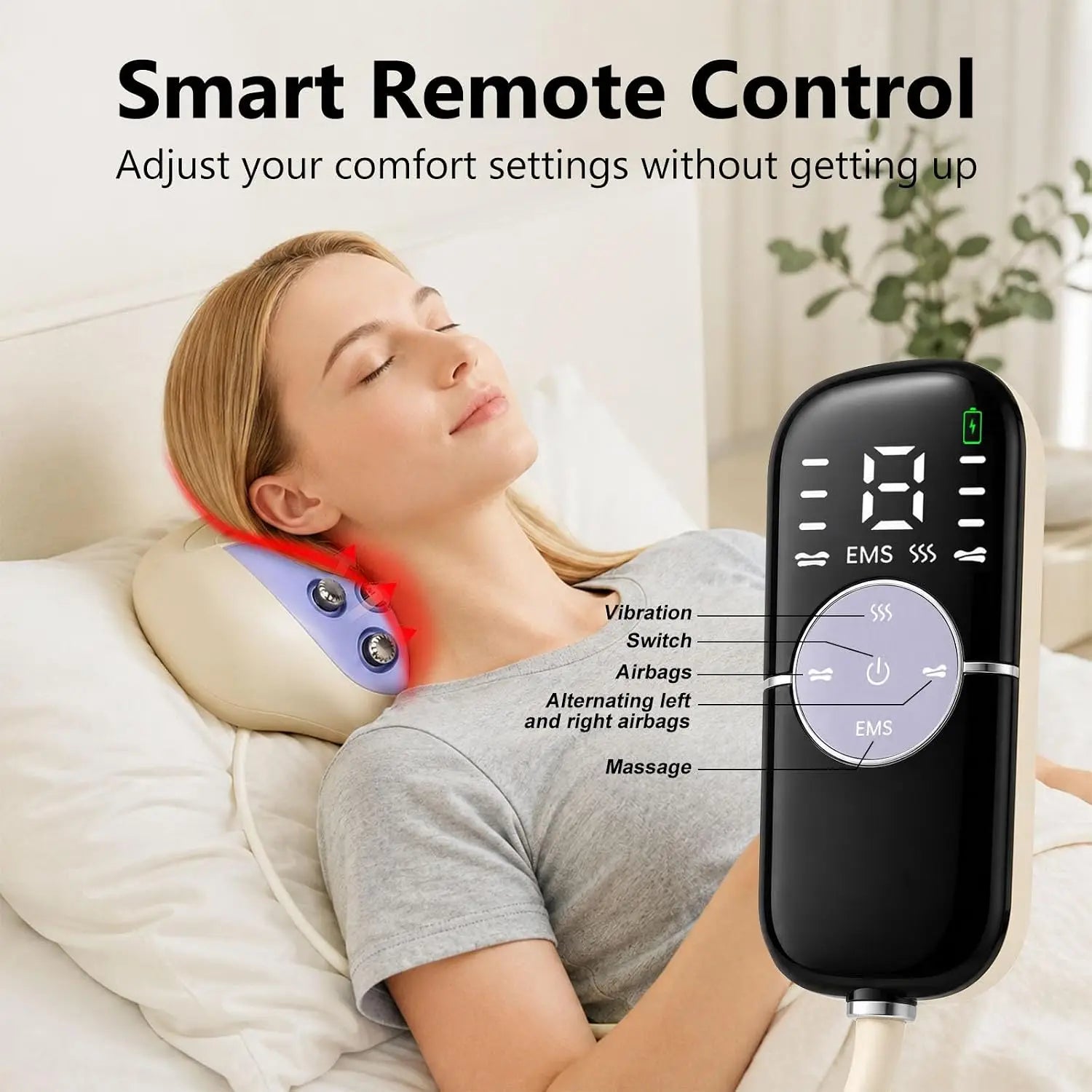 Cervical Neck Traction Massager Pillow with Deep Tissue Kneading Nodes - 6