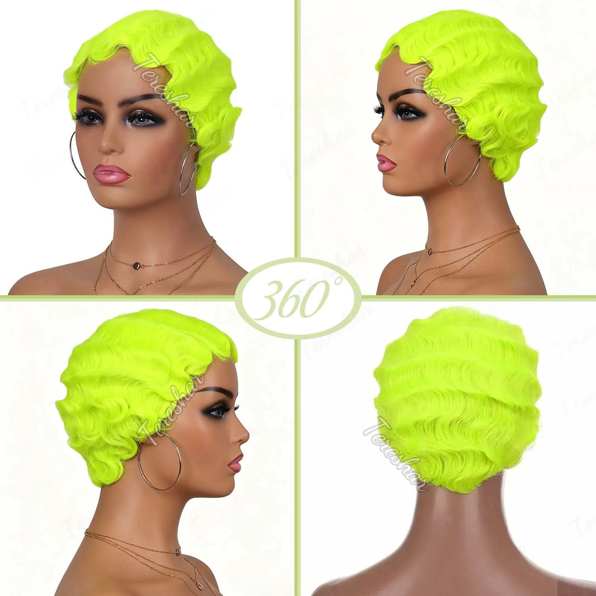 Short Finger Wave Pixie Cut Wig for Women Stylish Daily Cosplay Hair