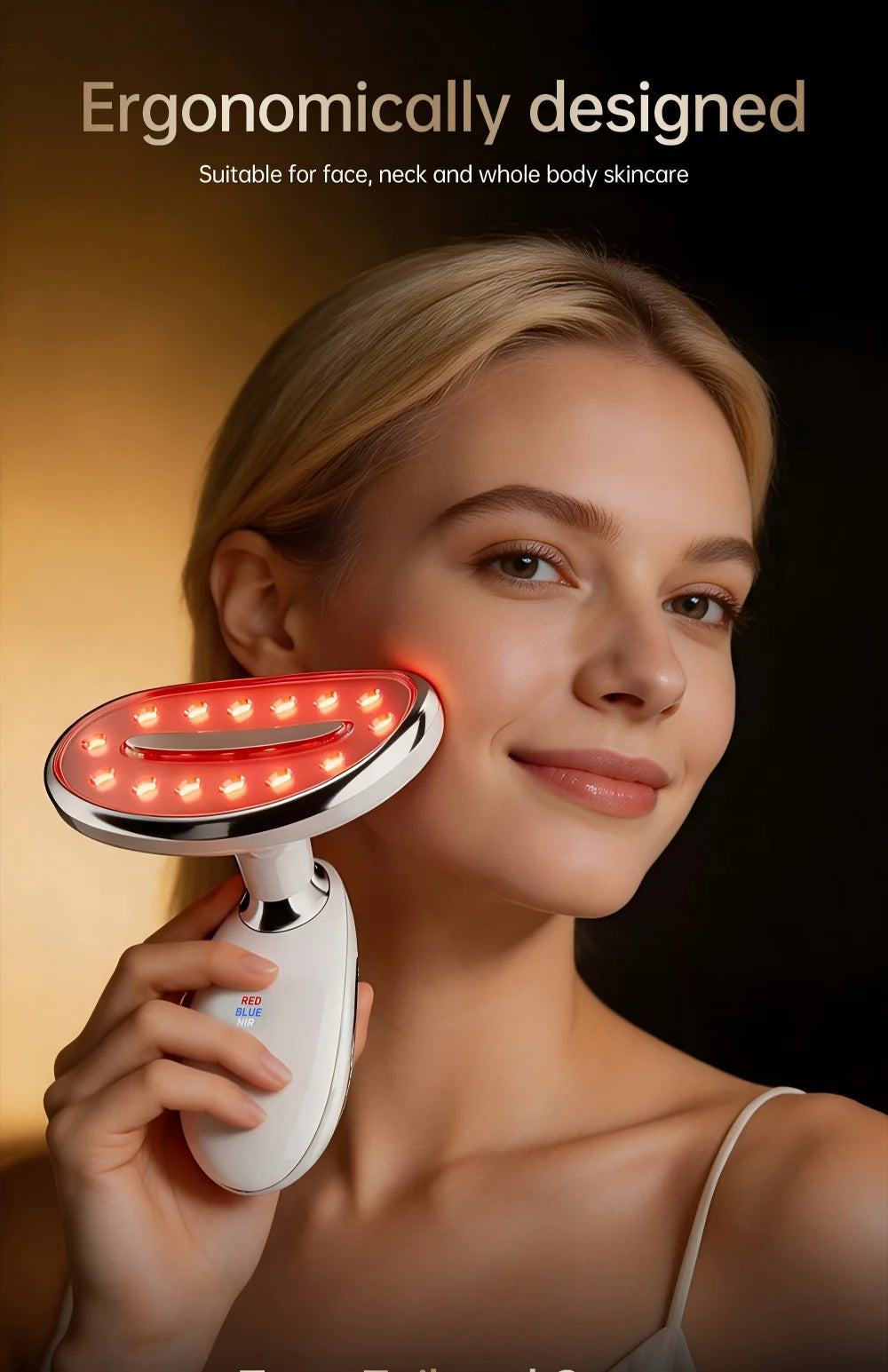 LED Facial and Body Skin Tightening and Rejuvenation Sculpting Device