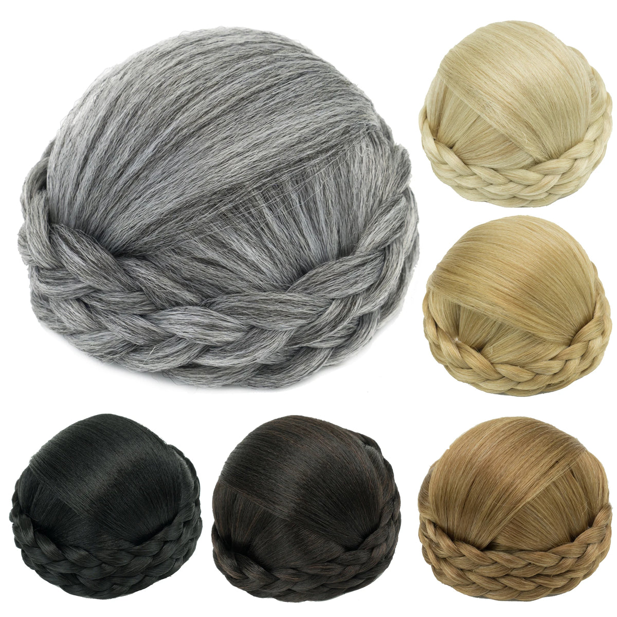 Braided Chignon Hair Bun Extension for Elegant Updos and Everyday Styling