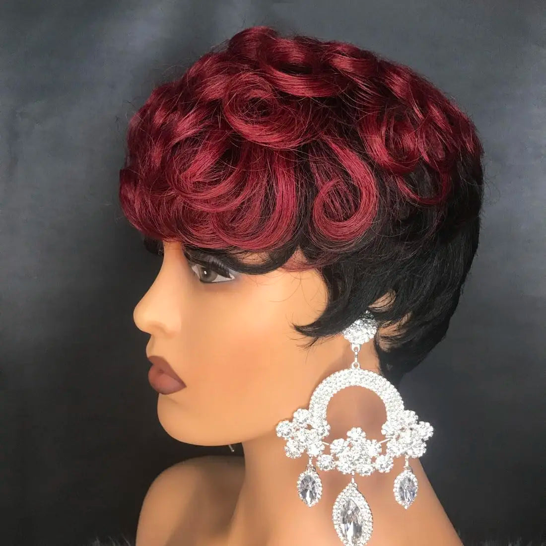 Short Curly Pixie Cut Wig for Women