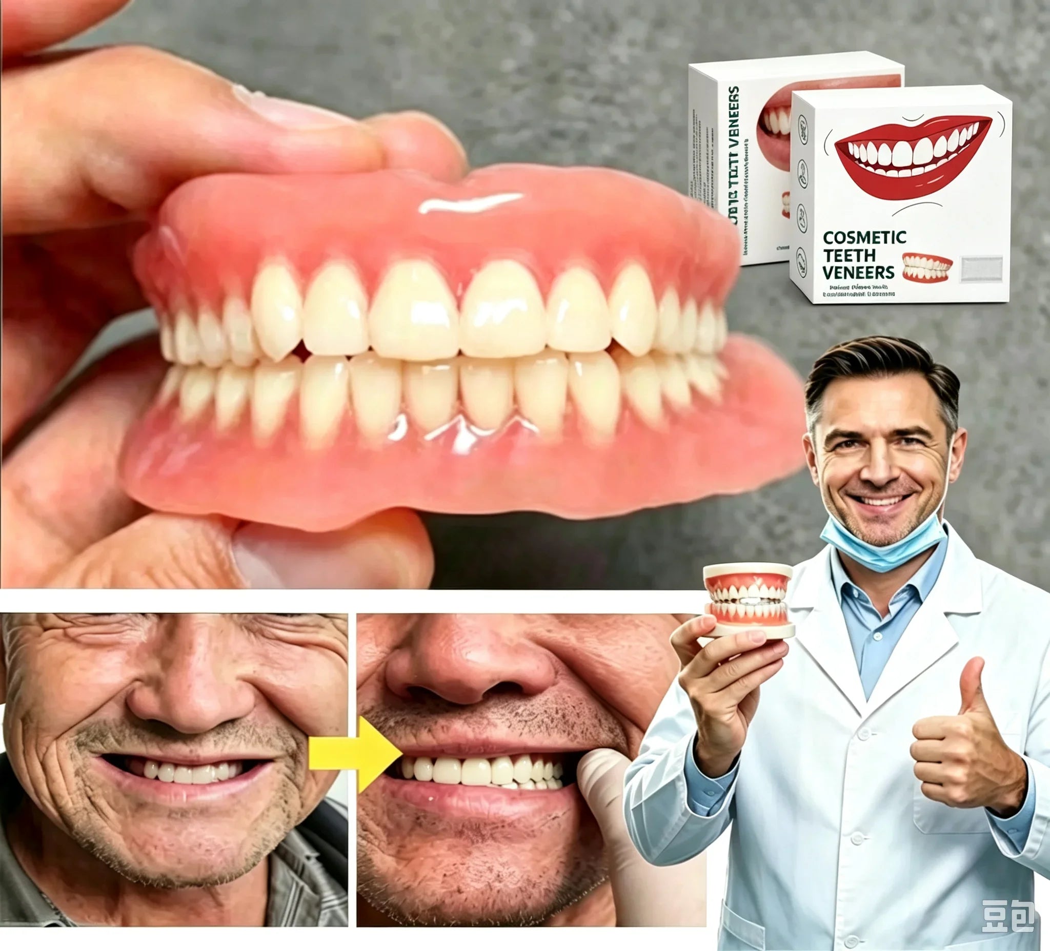 Custom Fit Temporary Denture Veneers for Instant Natural Smile Restoration - 9