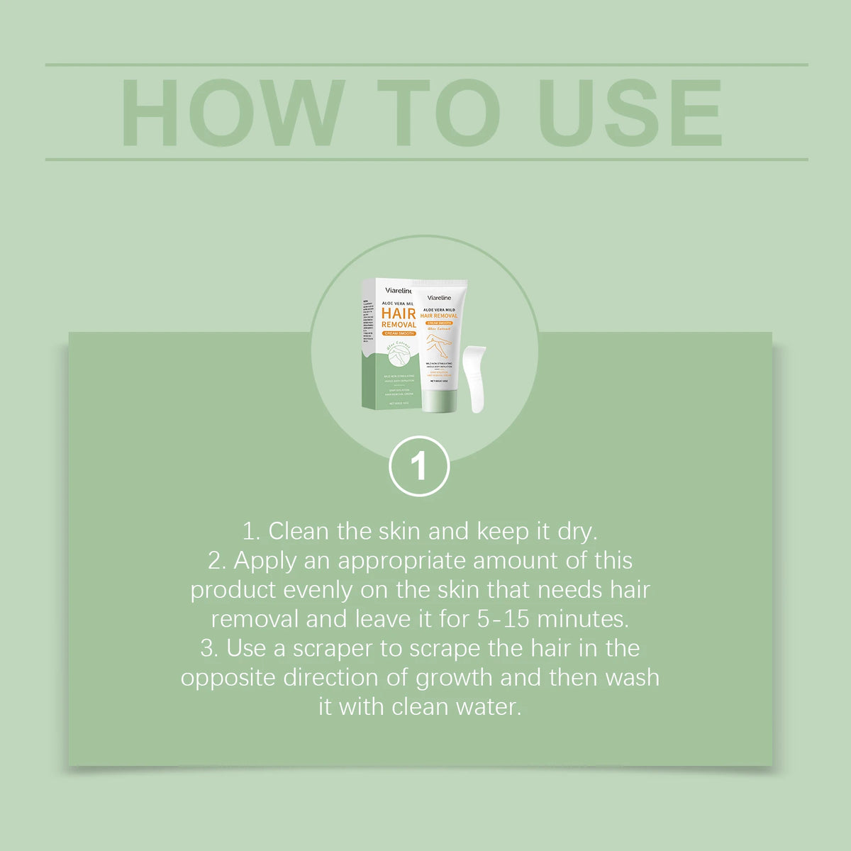 Aloe Vera Painless Hair Removal Cream for Smooth Whole Body Skin