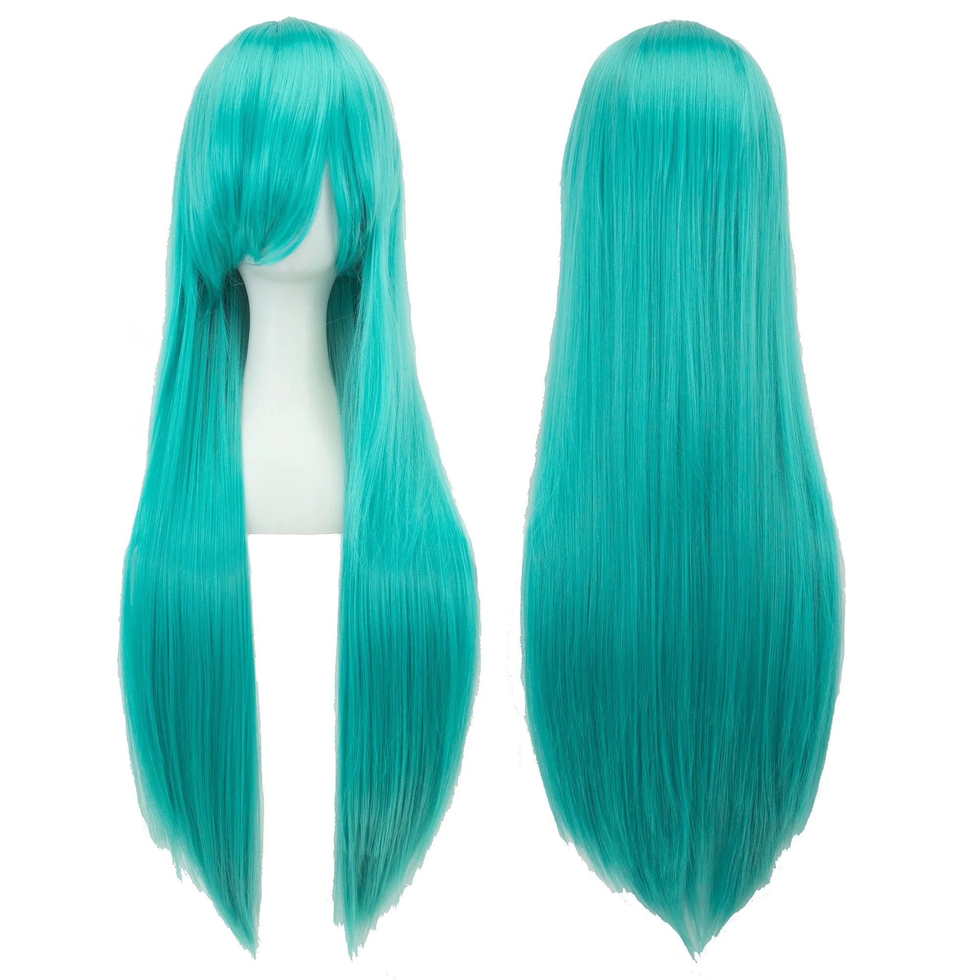Long Straight Blue Synthetic Wig for Cosplay and Halloween Costumes - 2