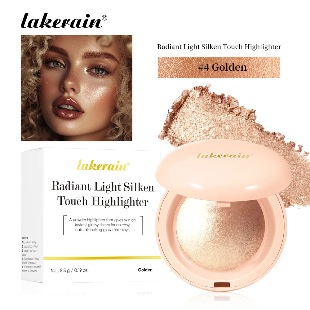 Radiant Baked Highlighter Powder for a Long-Lasting Glass Skin Glow - 21
