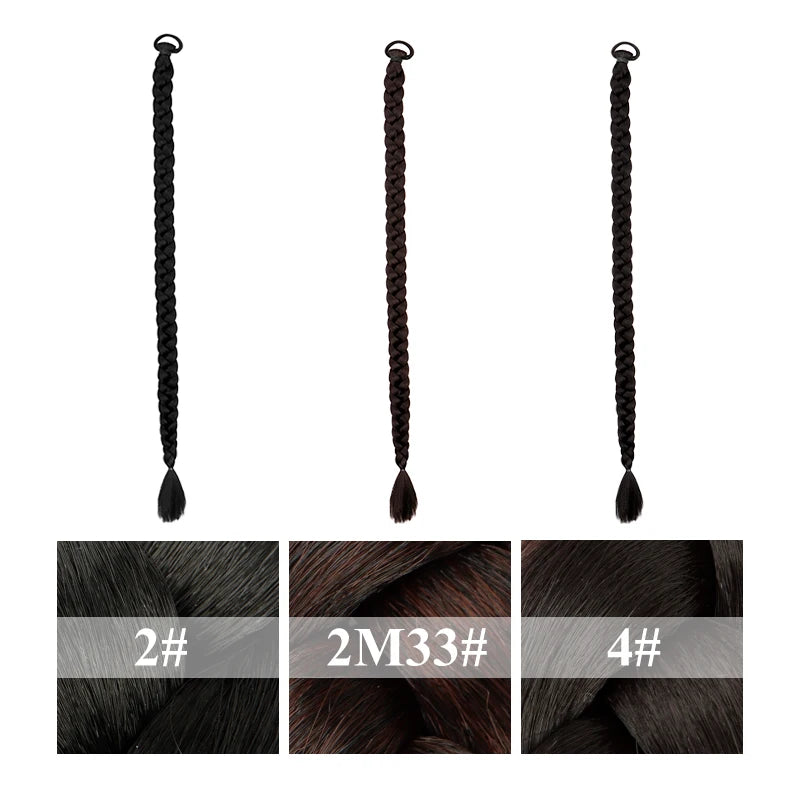 Long Braided Ponytail Extension for Women Synthetic Hairpiece - 7
