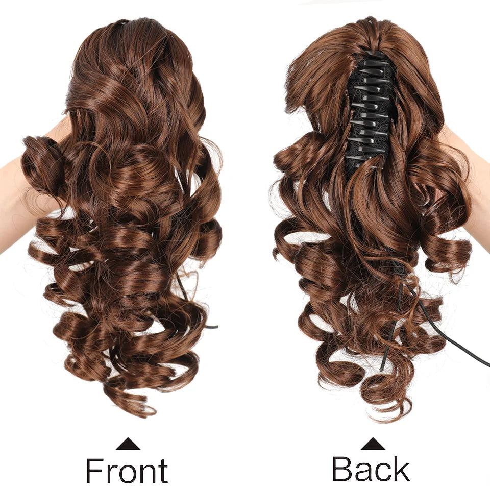 12 Inch Curly Claw Clip Ponytail Hair Extension for Women