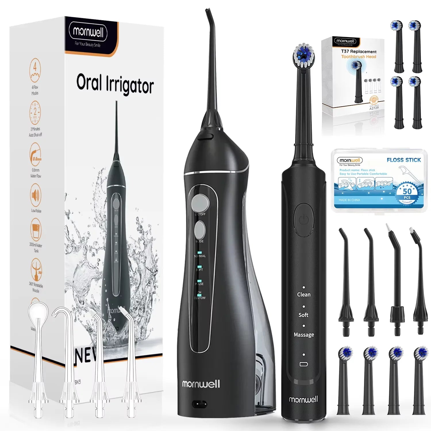 Electric Water Flosser and Toothbrush Combo for Complete Oral Hygiene - 1