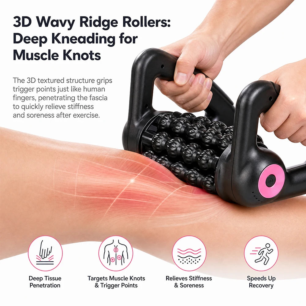 Electric Deep Tissue Muscle Roller Massager for Back and Leg Recovery - 3