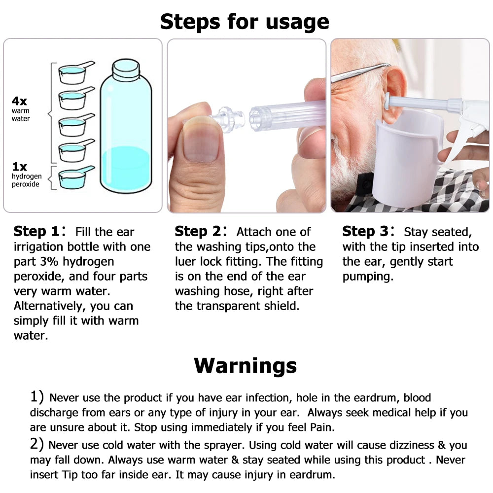 Electric Ear Wax Removal Irrigation System for Adults and Kids