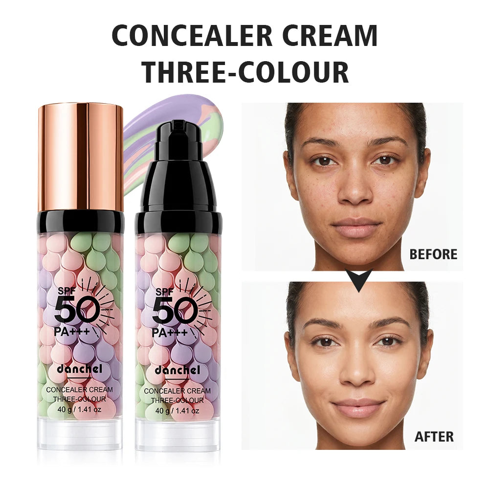 Three-Color Correcting Face Primer and Moisturizing Makeup Base with SPF 50 - 1