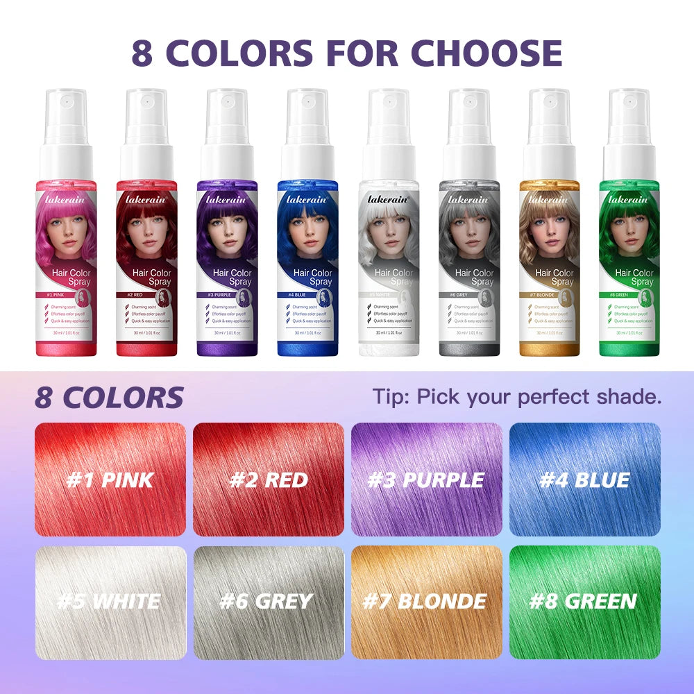 Temporary Washable Hair Color Spray for Instant Vibrant Styling - 3