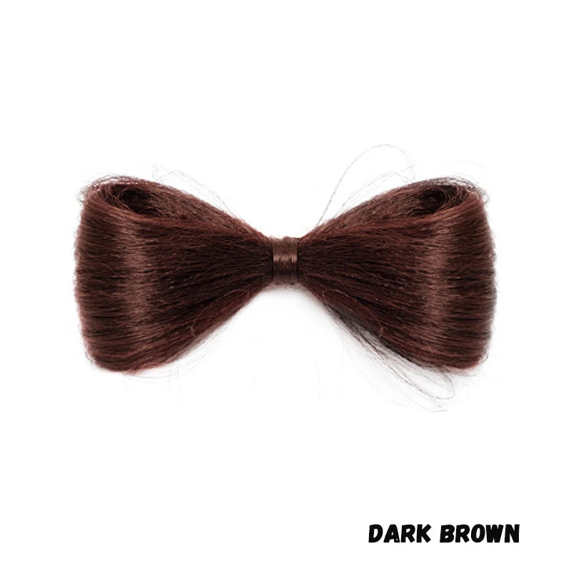 Synthetic Hair Bow Claw Clip Updo Hairpiece - 8