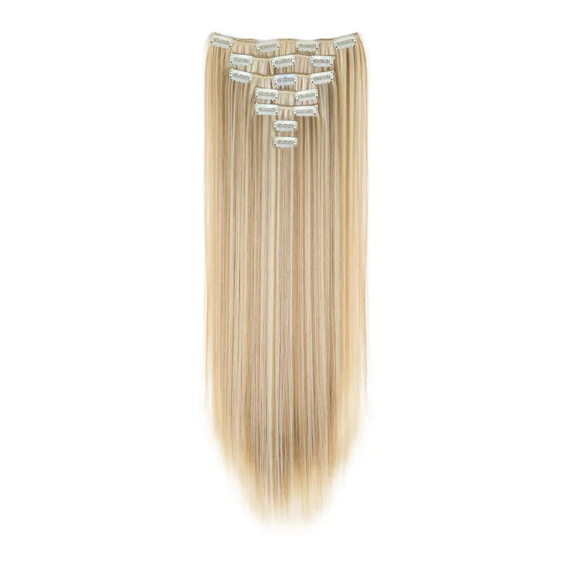 Straight Clip-in Hair Extensions for Instant Length and Volume - 27