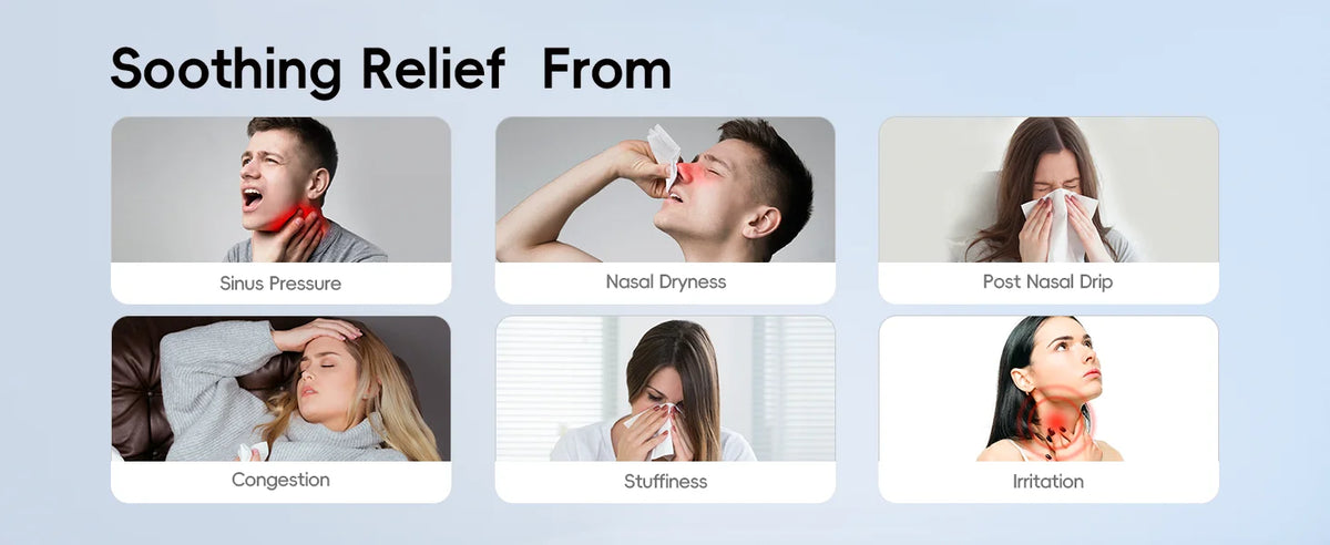 Electric Nasal Irrigator and Sinus Rinse Kit for Effective Allergy Relief