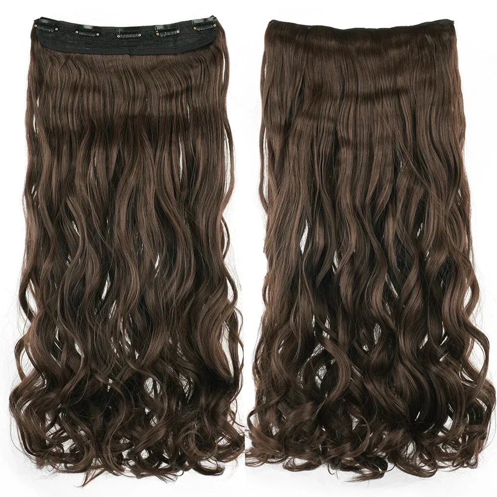 Wavy Clip-In Synthetic Hair Extensions for Instant Volume - 28