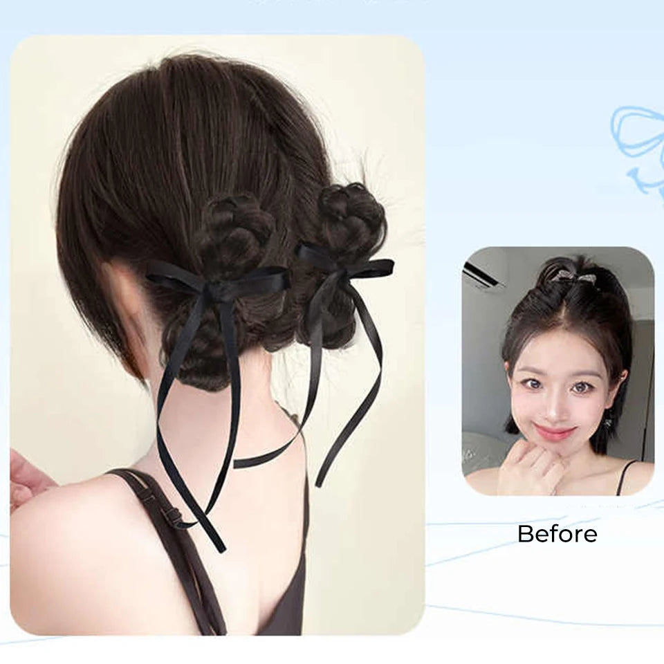 Synthetic Braid Hair Scrunchie for Instant Messy Bun Updos