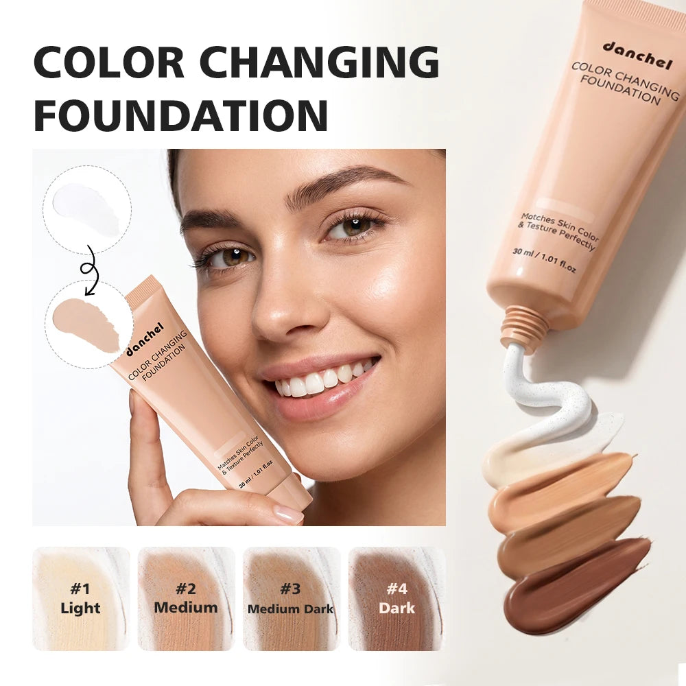 Color-Changing Liquid Foundation for Flawless Even Skin Tone Coverage - 4