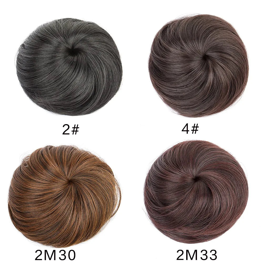 Flexible Synthetic Hair Bun Drawstring Chignon for Women Daily Styling