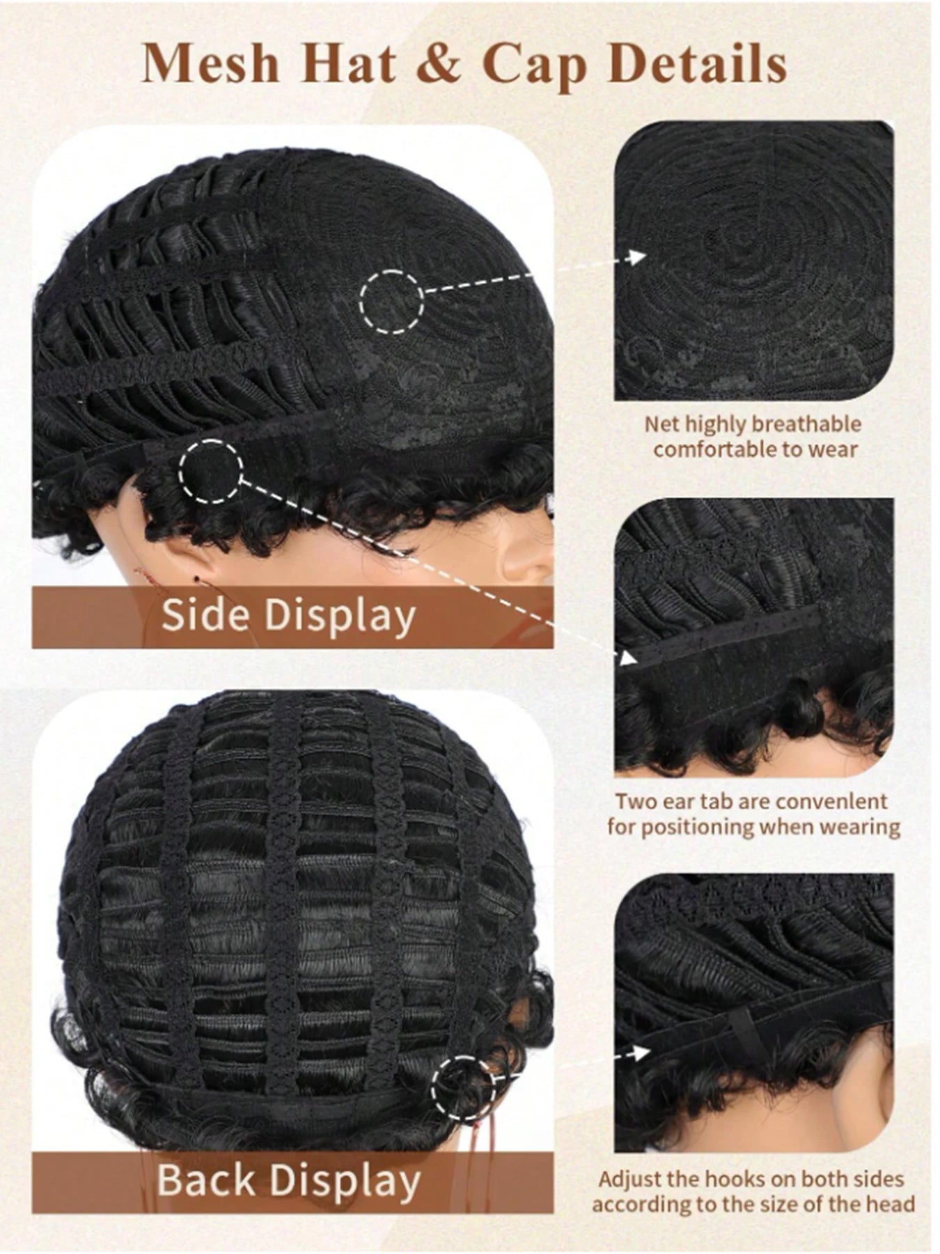 Short Curly Pixie Cut Wig for Daily Wear - 5