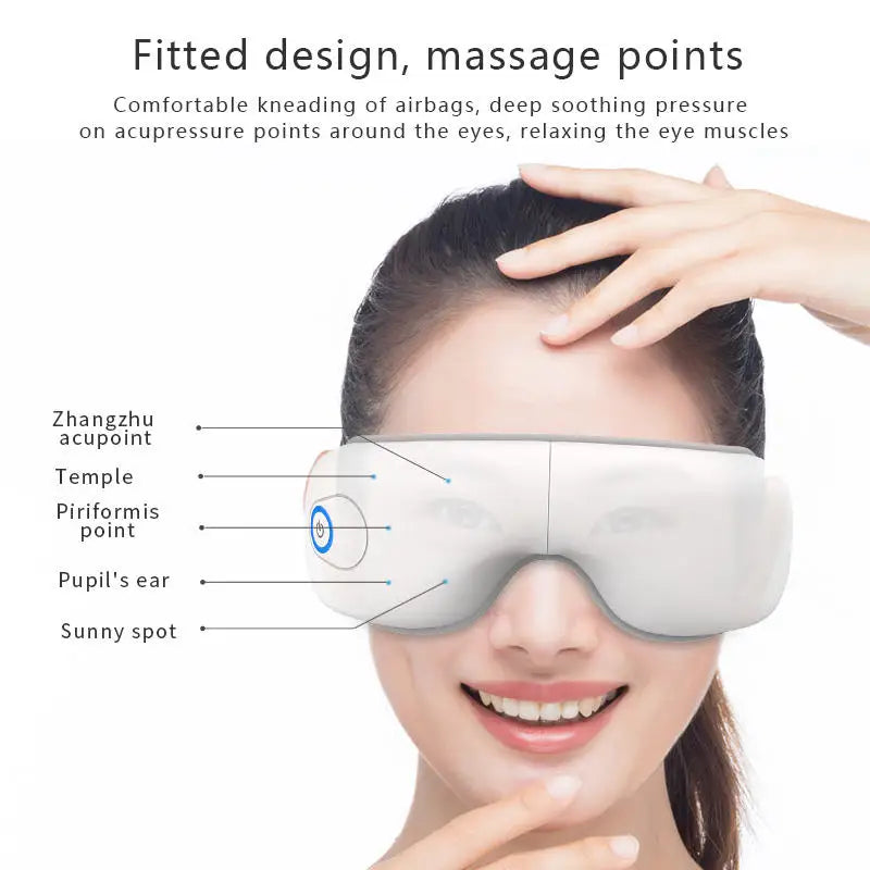 Rechargeable Eye Massager with Heat and Air Compression for Relaxation - 3
