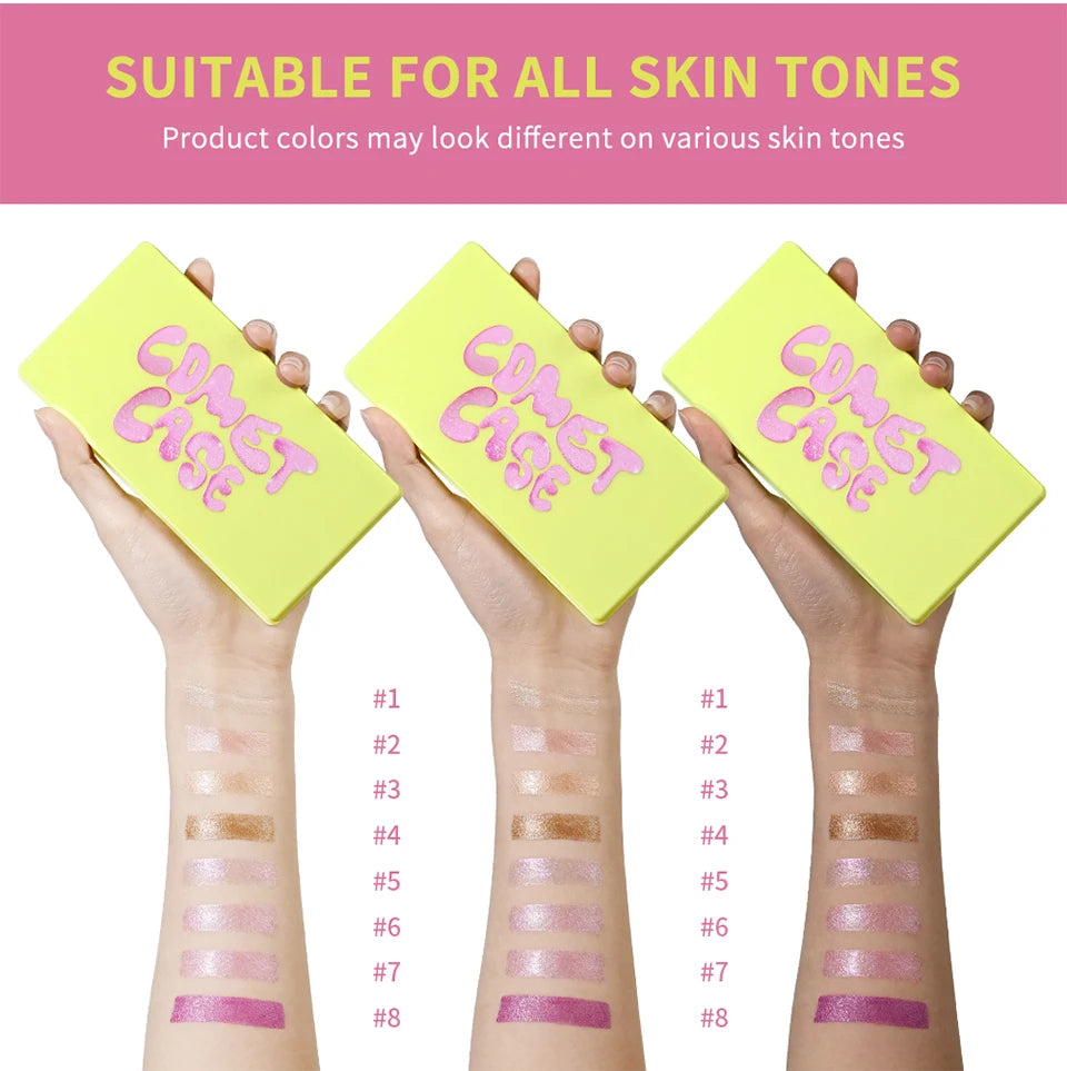 8-Color Cream Blush and Contouring Makeup Palette for Flawless Skin - 37