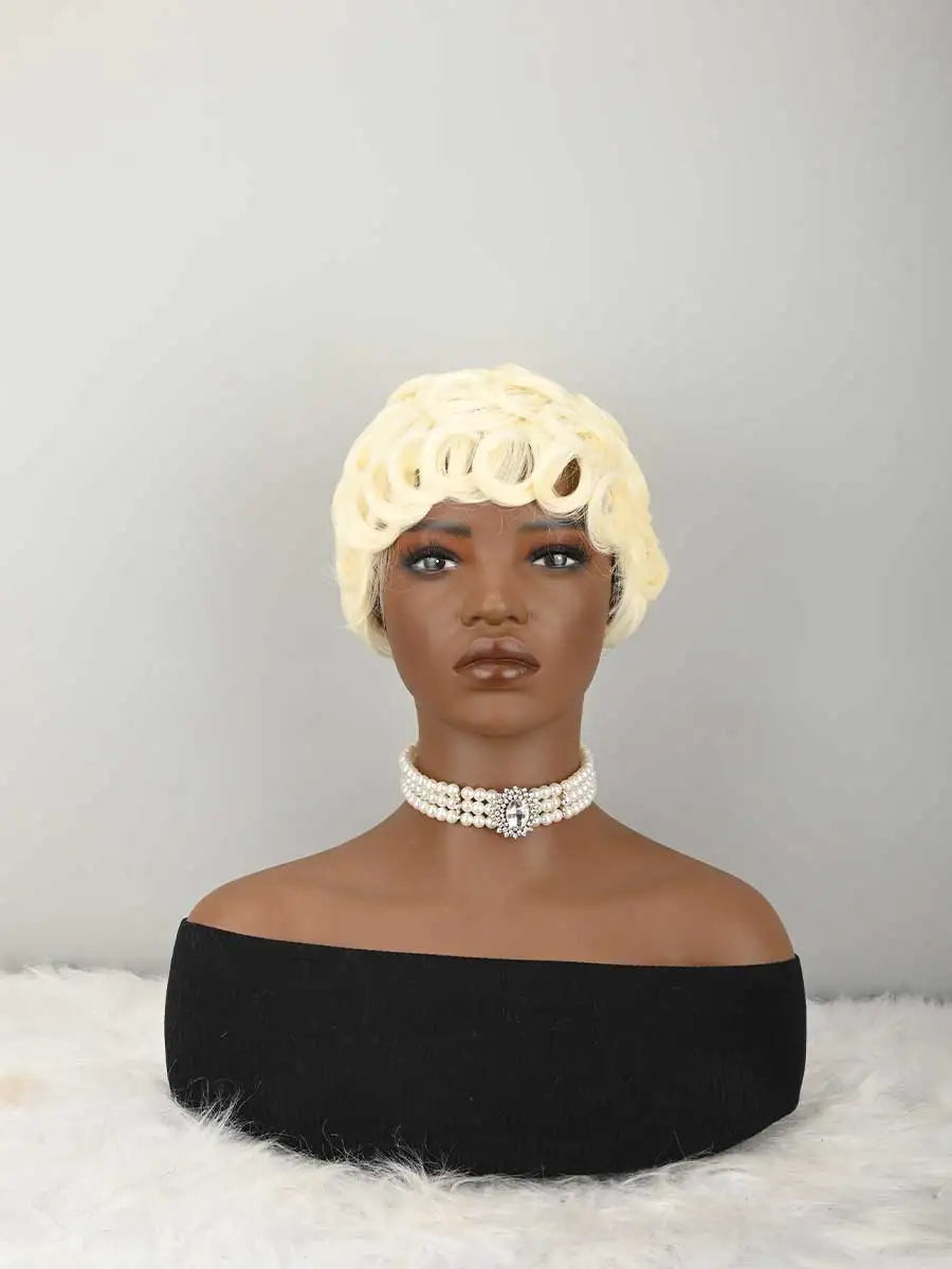Short Curly Pixie Cut Wig for Daily Wear - 10