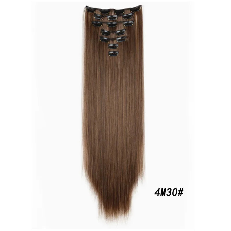 Straight Clip-In Hair Extensions for Instant Length and Volume