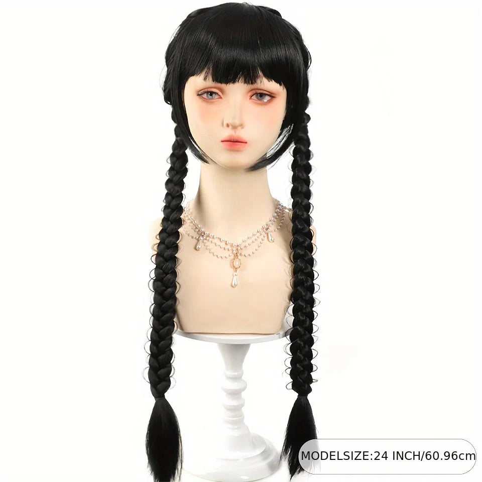 2-Piece Long Braided Ponytail Extensions for Daily Hair Styling