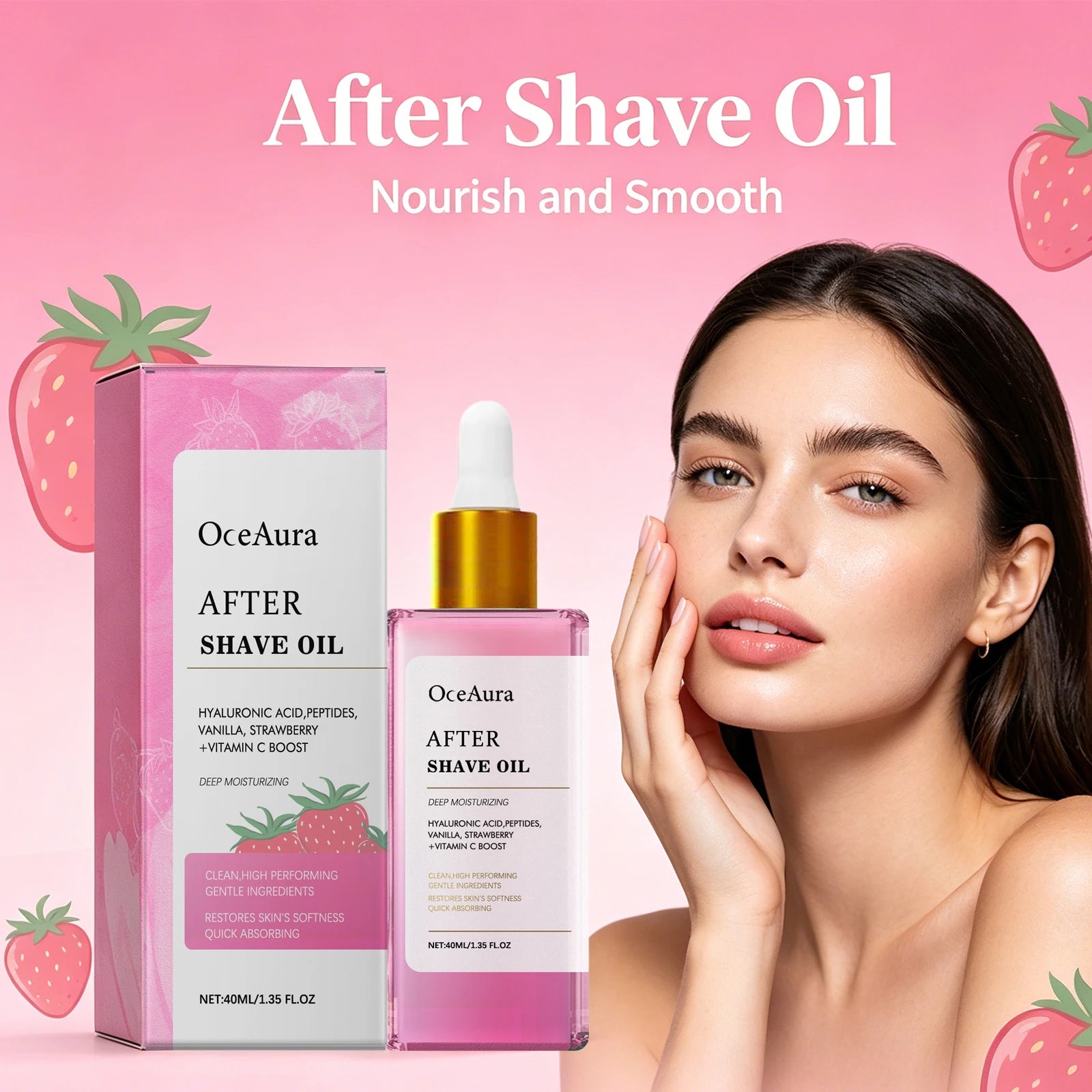Soothing Strawberry After Shave Oil for Irritation Relief and Hydration - 4