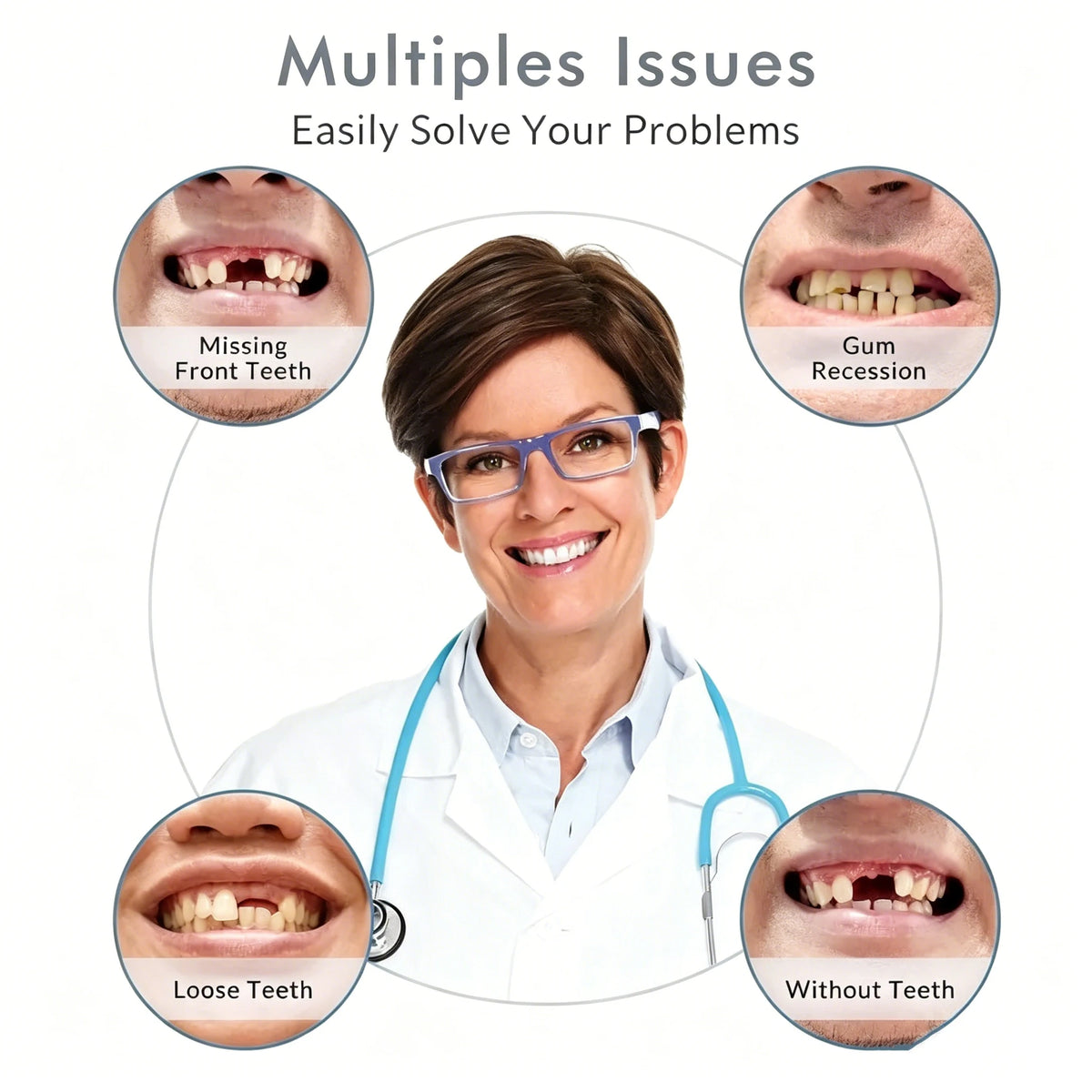 Instant Snap-On Smile Veneers for Natural Looking Upper and Lower Teeth