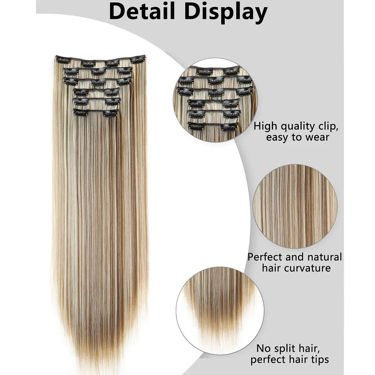 Long Curly Clip-In Hair Extensions for Instant Volume and Length - 12