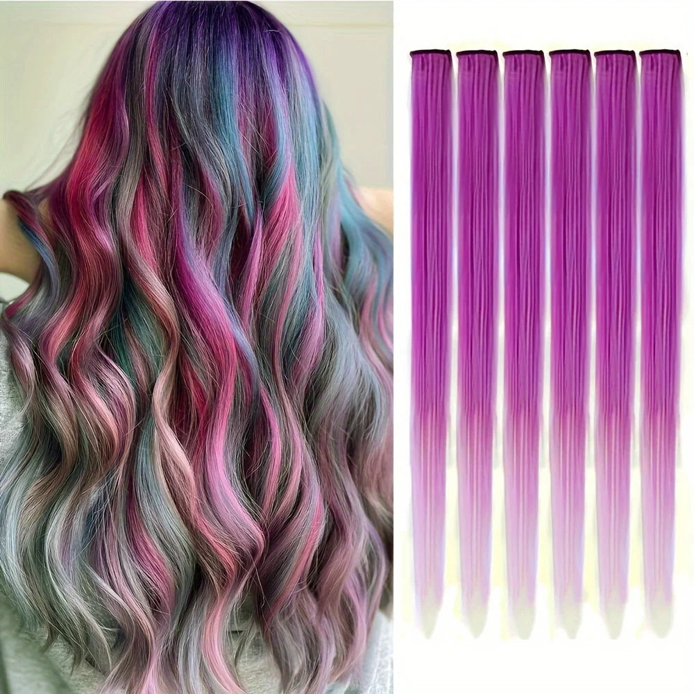 22-Inch Colored Clip-In Hair Extension Highlights - 36