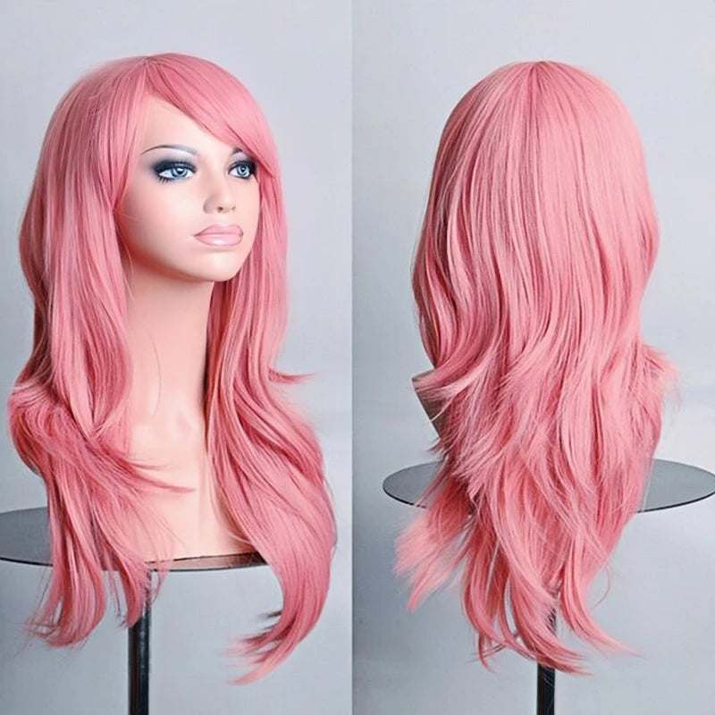 Long Wavy Synthetic Hair Wig for Cosplay and Costume Parties