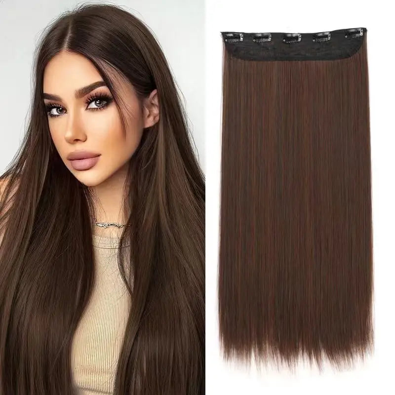 Long Straight Clip-in Hair Extensions for Instant Length and Volume - 11