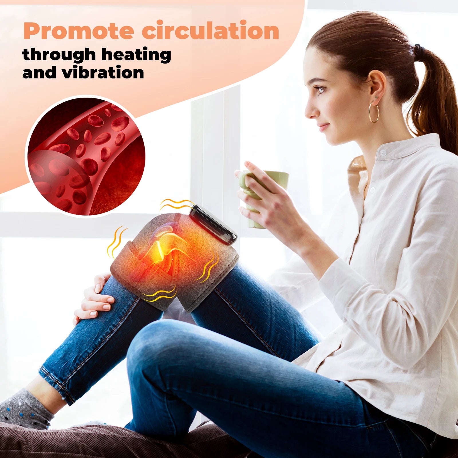 Heated Vibration Massager for Knee, Shoulder and Elbow Pain Relief - 10