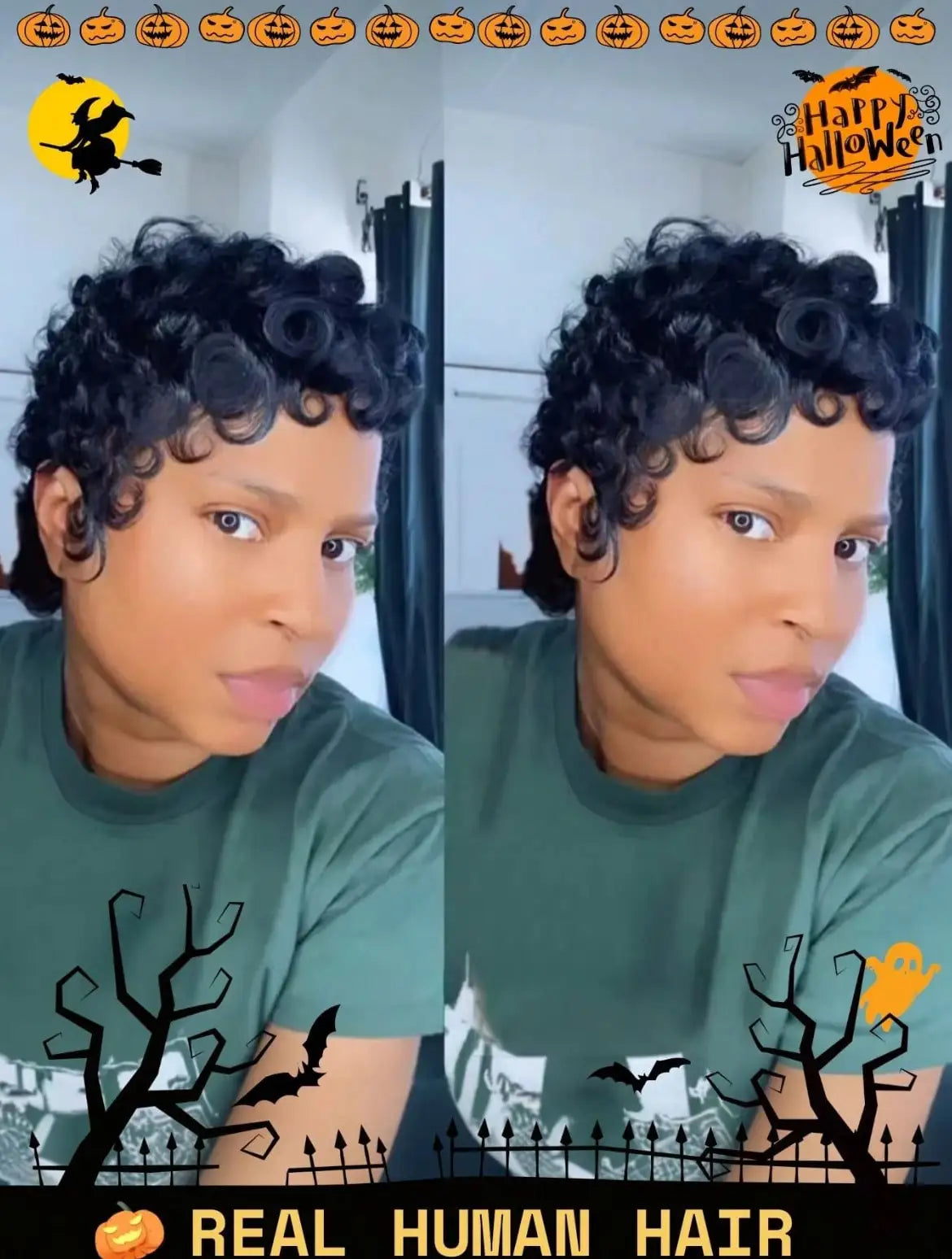 Short Curly Pixie Cut Wig for Women