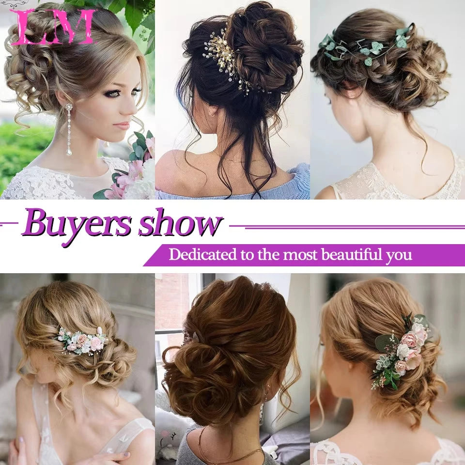 Messy Curly Hair Bun Scrunchie for Instant Elegant Updo Hairstyles - 5