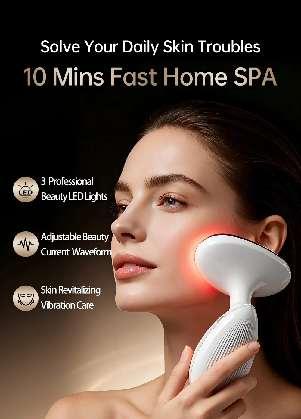 LED Facial and Body Skin Tightening and Rejuvenation Sculpting Device