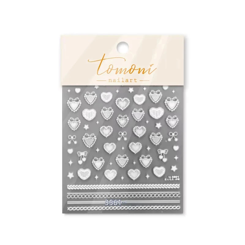 Festive 3D Christmas Nail Art Stickers for Holiday Manicure Decorations - 72